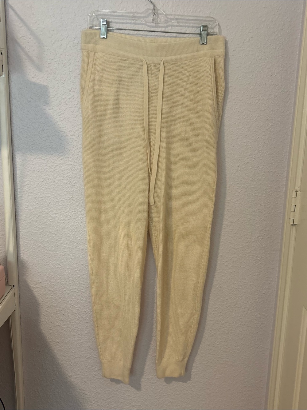 Madewell Cream Knit Drawstring Joggers